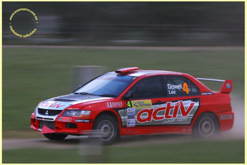 Justin Dowel and Matt Lee : Austrlian Rally Championships at Lardner Park