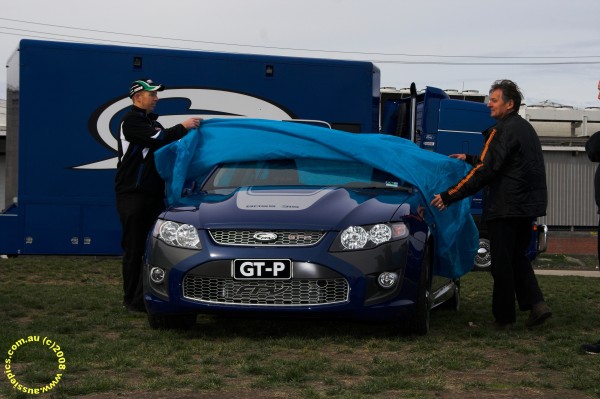FPV FG GT-P being unveiled by Steven (Richo) Richardson and Leigh