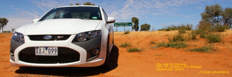 Driving the 2010 Supercharged FPV GT to Darwin.