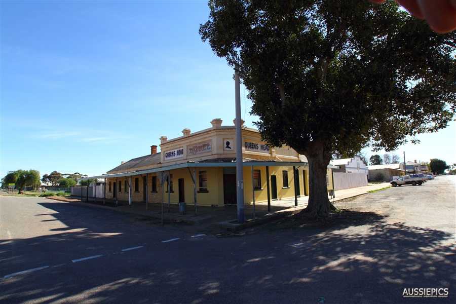 Queens Head hotel, Wilcannia, Showing imminent signs of restoration.