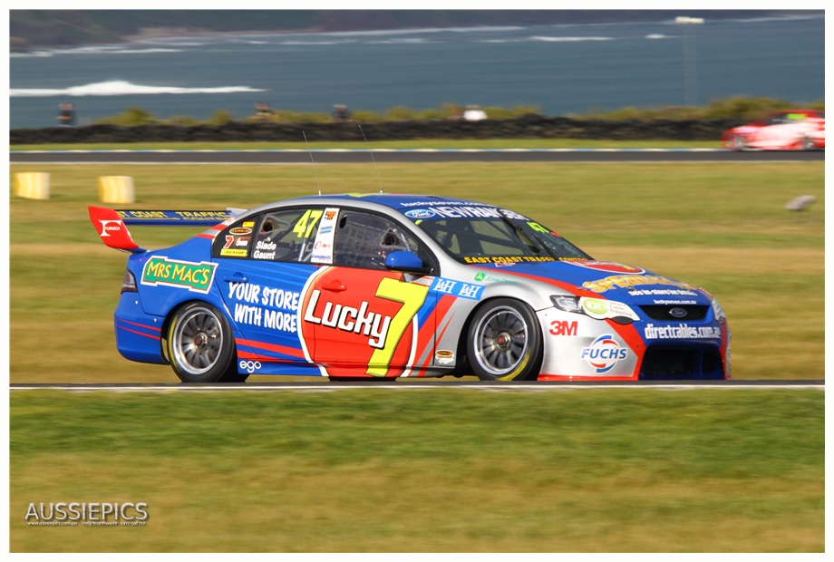 v8 Supercar shots from Phillip Island : Car 47, Slade and Guant.