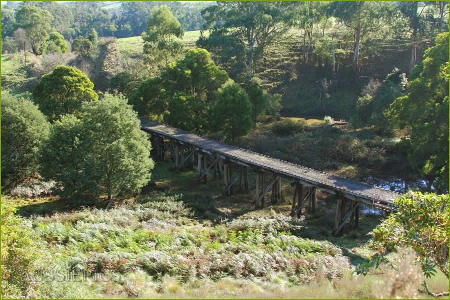 Trestle Bridge beside the South Gippsland Highway, East of Leongatha.